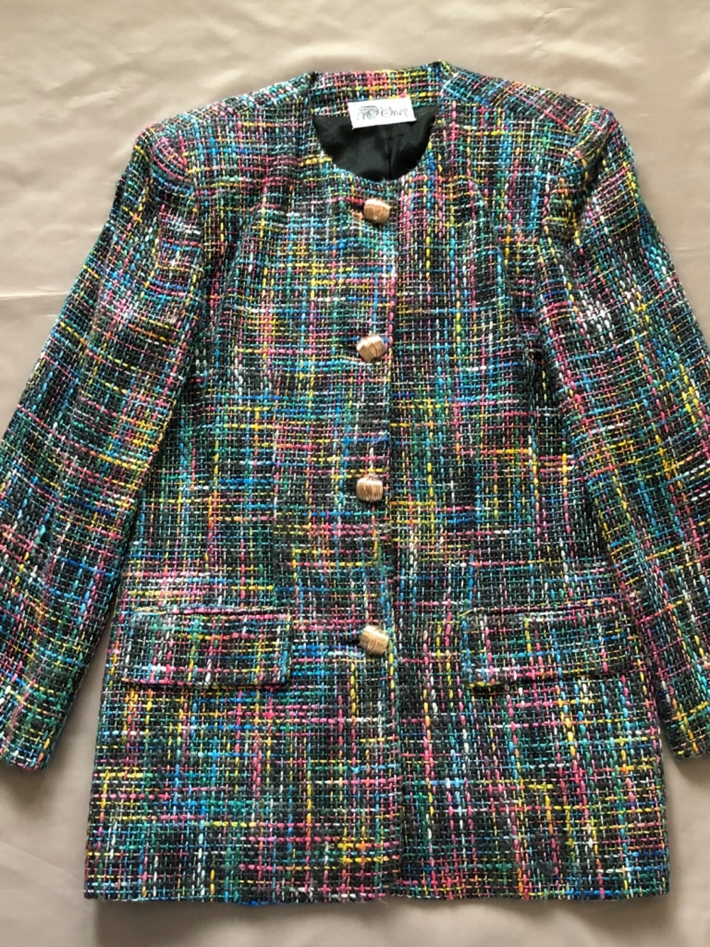 Multicoloured Wool Blend Jacket